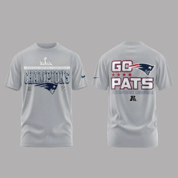 New England Patriots AFC Champions Locker Room Trophy Go Pats T-Shirt