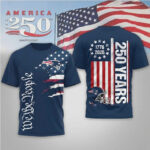 New England Patriots Football League We The People USA 250th Anniversary T-Shirt