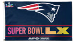New England Patriots Super Bowl LX AFC Champions Flag Version 1