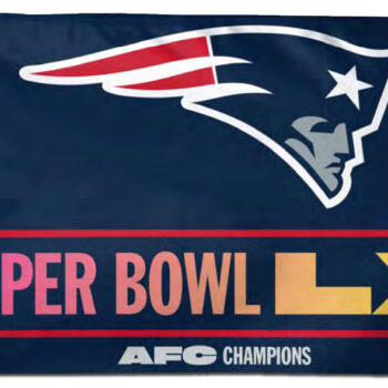 New England Patriots Super Bowl LX AFC Champions Flag Version 1