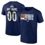 New England Patriots Super Bowl LX Custom Name & Number T-Shirt 1 New England Patriots Super Bowl LX Custom Name & Number T-Shirt
