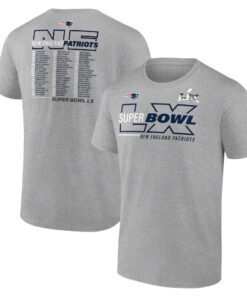 New England Patriots Super Bowl LX Roster T-Shirt