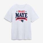 New England Patriots White Drake Maye Fan Club T-Shirt