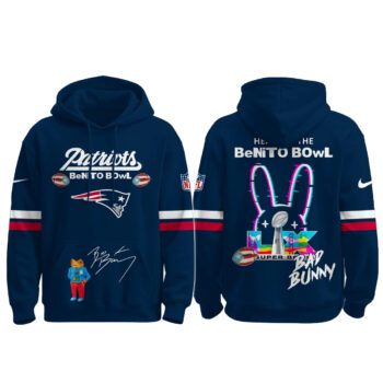 New England Patriots x Bad Bunny Super Bowl 2026 Hoodie