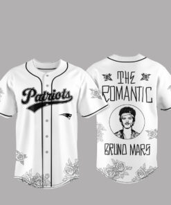 New England Patriots x Bruno Mars The Romantic Tour Baseball Jersey
