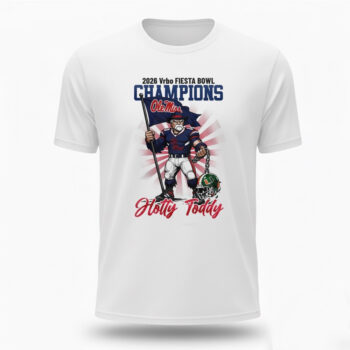 Ole Miss Rebels 2026 NCAA Fiesta Bowl Champions Mascot Flag Hotty Toddy T-Shirt