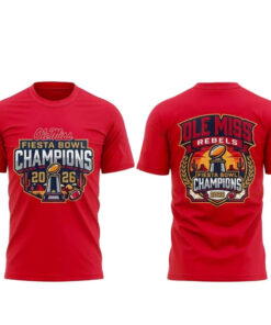 Ole Miss Rebels 2026 Vrbo Fiesta Bowl Champs T-Shirt
