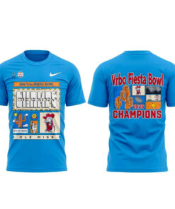 Ole Miss Vrbo Fiesta Bowl Champion 2026 Blue T-Shirt