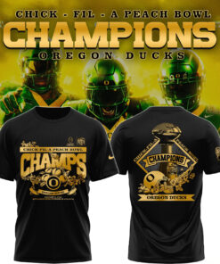Oregon Ducks Chick-Fil-A Peach Bowl Champions T-Shirt