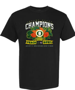 Oregon Ducks Chick-fil-A Peach Bowl 2025-2026 Champions T-Shirt