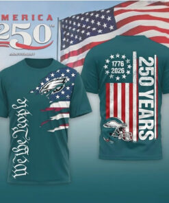 Philadelphia Eagles Football League We The People USA 250th Anniversary T-Shirt
