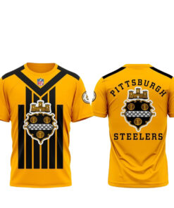 Pittsburgh Steelers 1933 Gold Throwback AFC North Champions T-Shirt