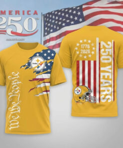 Pittsburgh Steelers Football League We The People USA 250th Anniversary T-Shirt