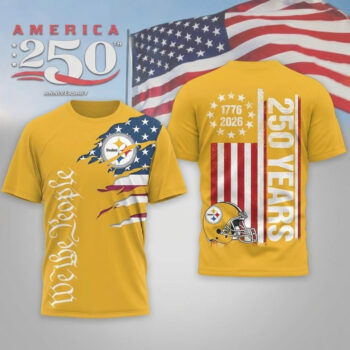 Pittsburgh Steelers Football League We The People USA 250th Anniversary T-Shirt