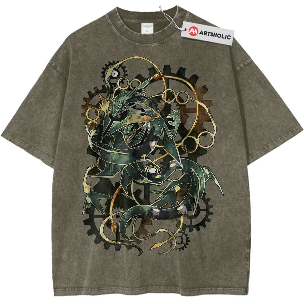 Rayquaza Pokemon Washed T-Shirt Rayquaza Pokemon Washed T-Shirt