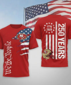 San Francisco 49ers Football League We The People USA 250th Anniversary T-Shirt
