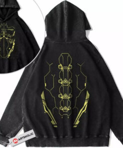 Sandevistan Cyberpunk Anime Game Vintage Washed Hoodie