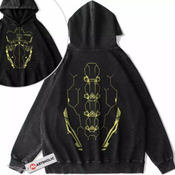 Sandevistan Cyberpunk Anime Game Vintage Washed Hoodie