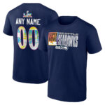Seattle Seahawks College Navy Super Bowl LX Custom Name & Number T-Shirt 1 Seattle Seahawks College Navy Super Bowl LX Custom Name & Number T-Shirt