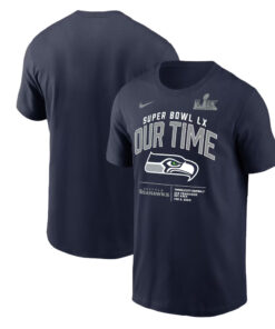 Seattle Seahawks College Navy Super Bowl LX T-Shirt