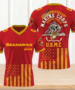 Seattle Seahawks x U.S Marine Corps 250th Year Anniversary Football Jersey