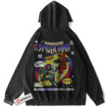 Spider-Man Marvel Anime Vintage Washed Hoodie 1 Spider-Man Marvel Anime Vintage Washed Hoodie