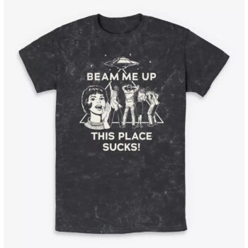 Stranger Things Beam Me Up This Place Sucks! Wash T-Shirt