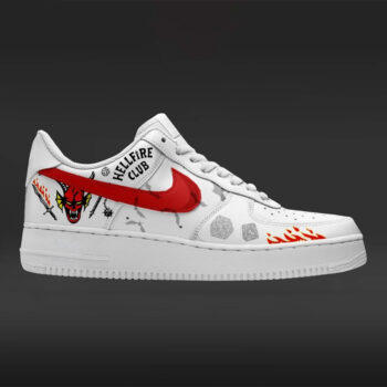 Stranger Things Hellfire Club Air Force 1 Shoes Sneakers Version 2