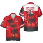 Tampa Bay Buccaneers Established 1976 Helmet And Palm Trees Hawaiian Shirt