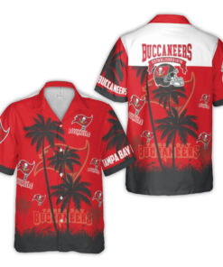 Tampa Bay Buccaneers Established 1976 Helmet And Palm Trees Hawaiian Shirt