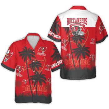 Tampa Bay Buccaneers Established 1976 Helmet And Palm Trees Hawaiian Shirt
