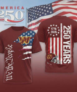 Washington Commanders Football League We The People USA 250th Anniversary T-Shirt