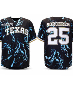 2026 Custom Name and Number Texas Rangers x Jujutsu Kaisen Yuji Itadori Baseball Jersey