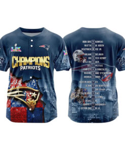 2026 New England Patriots Champions Super Bowl LX Baseball Jersey