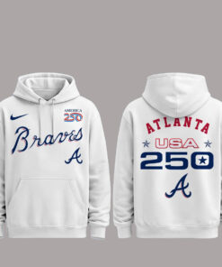 Atlanta Braves 250 USA 2026 Celebration America 250 x Major League Baseball Hoodie
