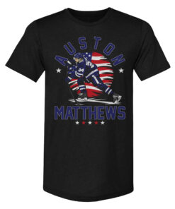 Auston Matthews Toronto USA Flag T-Shirt