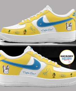 Bad Bunny Debi Tirar Mas Fotos World Tour 2026 Custom Name Air Force 1 Shoes Sneakers