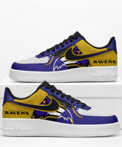 Baltimore Ravens Football League 2026 Air Force 1 Shoes Sneakers