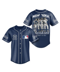Baseball New York Yankees X Kiss Band Music Pressed To Kill Baseball Jersey
