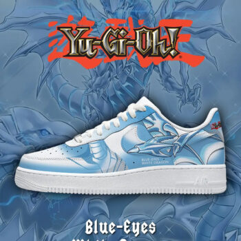 Blue-Eyes White Dragon Air Force 1 Shoes Sneakers
