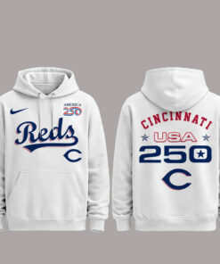 Cincinnati Reds 250 USA 2026 Celebration America 250 x Major League Baseball Hoodie