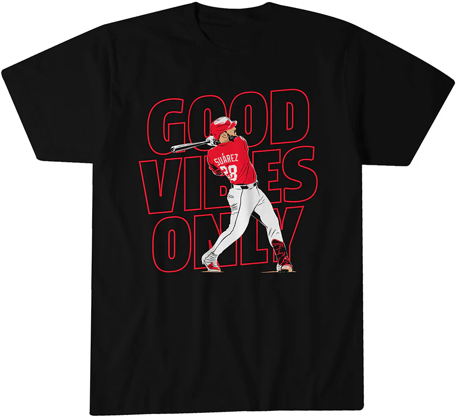 Cincinnati Reds Eugenio Suarez Good Vibes Only Cincinnati T-Shirt Cincinnati Reds Eugenio Suarez Good Vibes Only Cincinnati T-Shirt