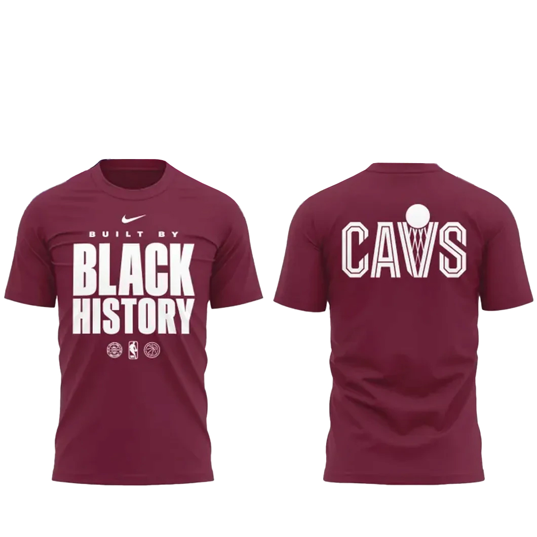 Cleveland Cavaliers Built By Black History T-Shirt Cleveland Cavaliers Built By Black History T-Shirt