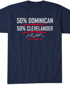 Cleveland Guardians Jose Ramirez 50-50 T-Shirt