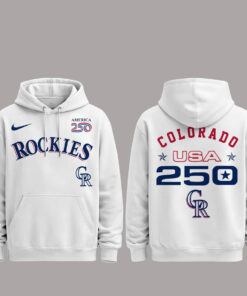 Colorado Rockies 250 USA 2026 Celebration America 250 x Major League Baseball Hoodie