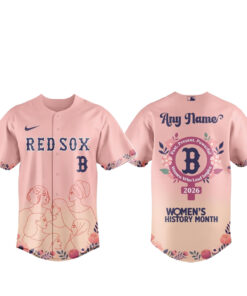 Custom Name Boston Red Sox x Women’s History Month Baseball Jersey