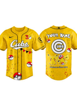 Custom Name Chicago Cubs x Pokemon 30th Anniversary Baseball Jersey