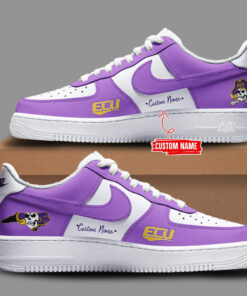 Custom Name East Carolina Pirates Unis 2026 Air Force 1 Shoes Sneakers