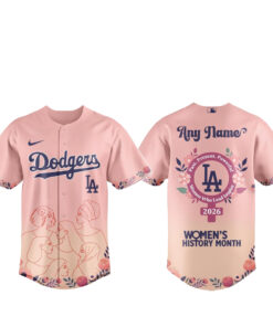 Custom Name Los Angeles Dodgers x Women’s History Month Baseball Jersey