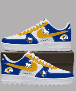Custom Name Los Angeles Rams Hello Kitty Air Force 1 Shoes Sneakers